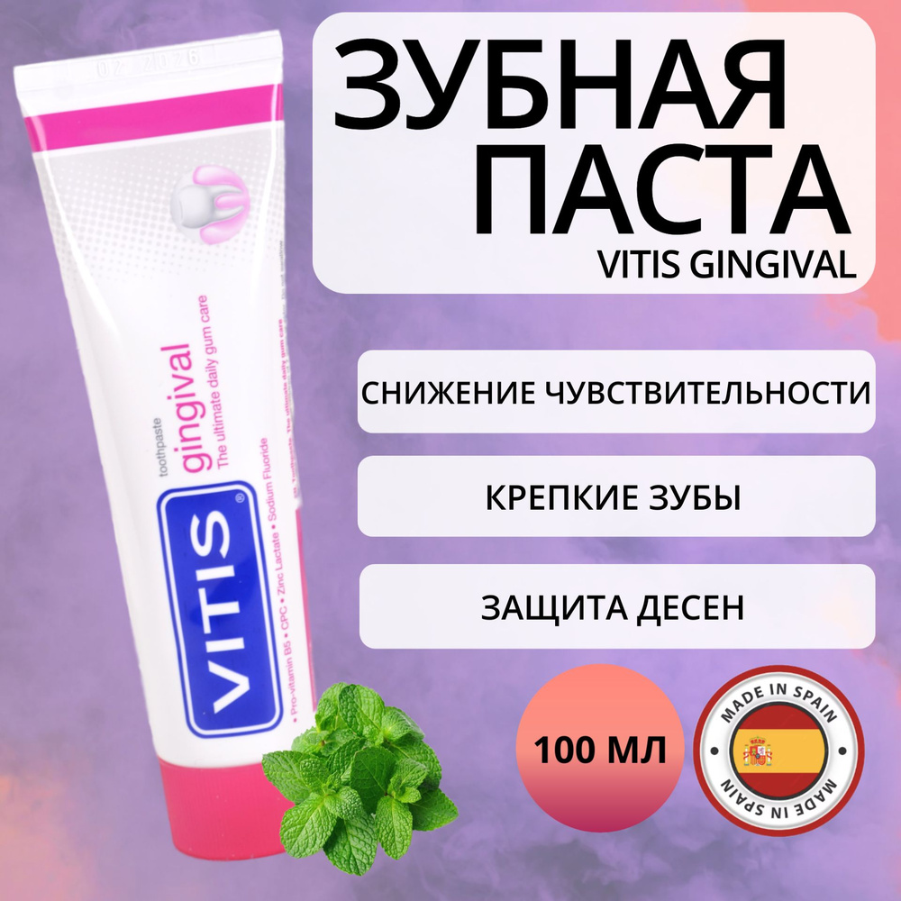Зубная паста для чувствительных дёсен Vitis Gingival 100 мл - купить с ...