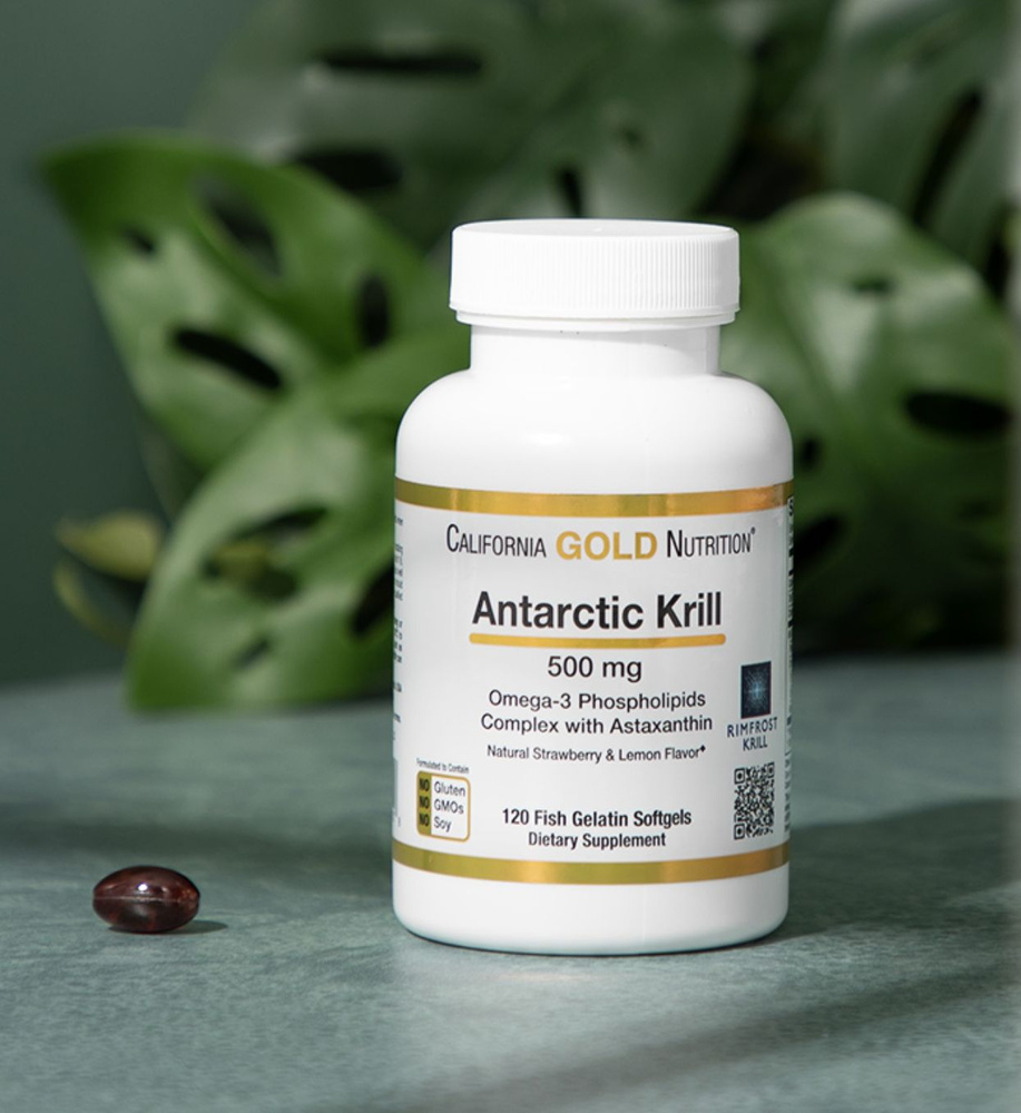 California Gold Nutrition, Масло антарктического криля, комплекс омега ...