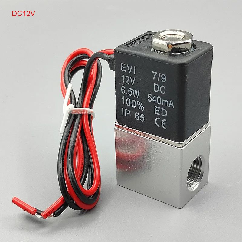 1/4" DC 12В 24В AC 220В Быстрое срабатывание Электромагнитный клапан 2 ...