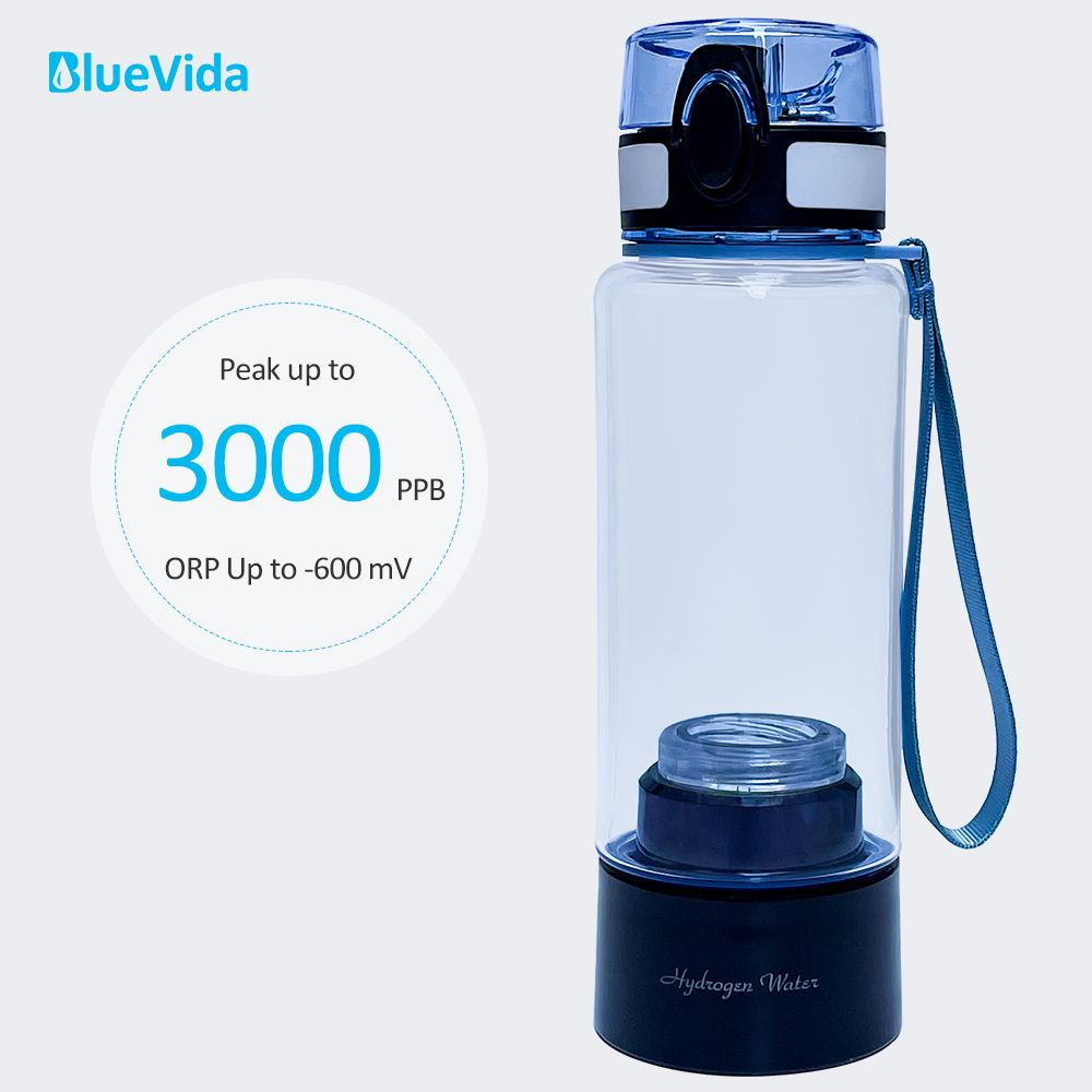 Bluevida более 3000ppb водородный генератор для бутылок с водой,  антивозрастной, 3000 мАч, большая емкость, длительное время работы,  портативный для ...