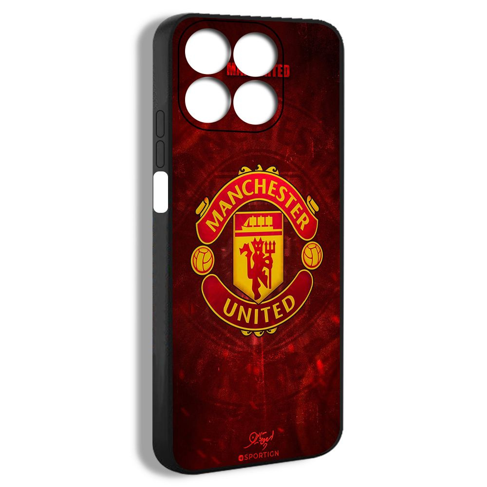 чехол на Honor X8A 4G Manchester United ФК Манчестер Юнайтед Красные дьяволы эмблема BGA03  #1