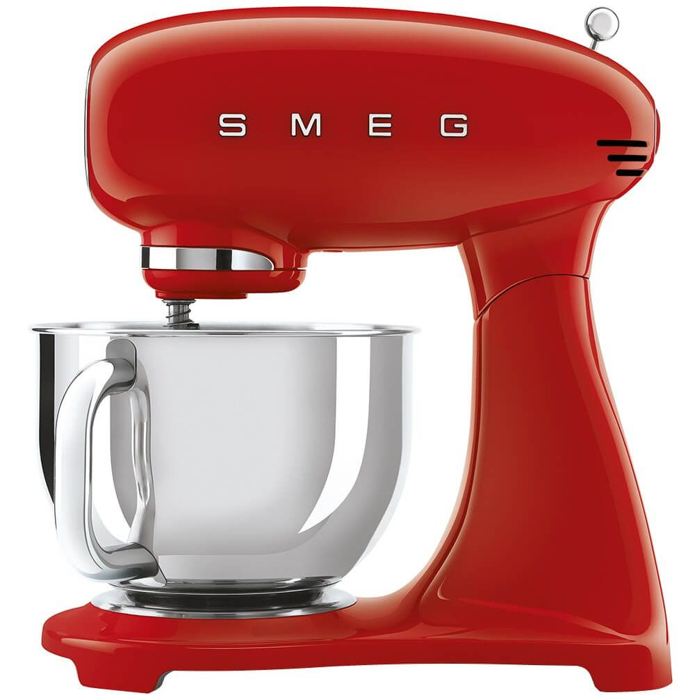 Миксер планетарный Smeg SMF03RDEU, 10 скоростей, три насадки, красный  #1