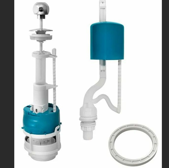 Арматура для бачка унитаза нижняя, 1/2", вытяжная, хром, Инкоэр, СБа ...