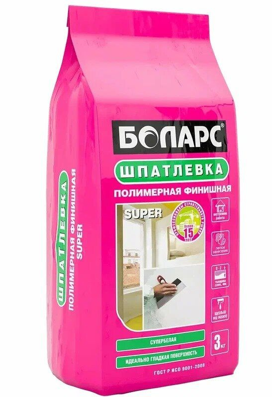 Шпатлевка финишная SUPER (2100) 3 кг - купить с доставкой по выгодным ...