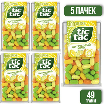 Конфеты драже Tic Tac, тик-так Мята, 5шт.- 49 г