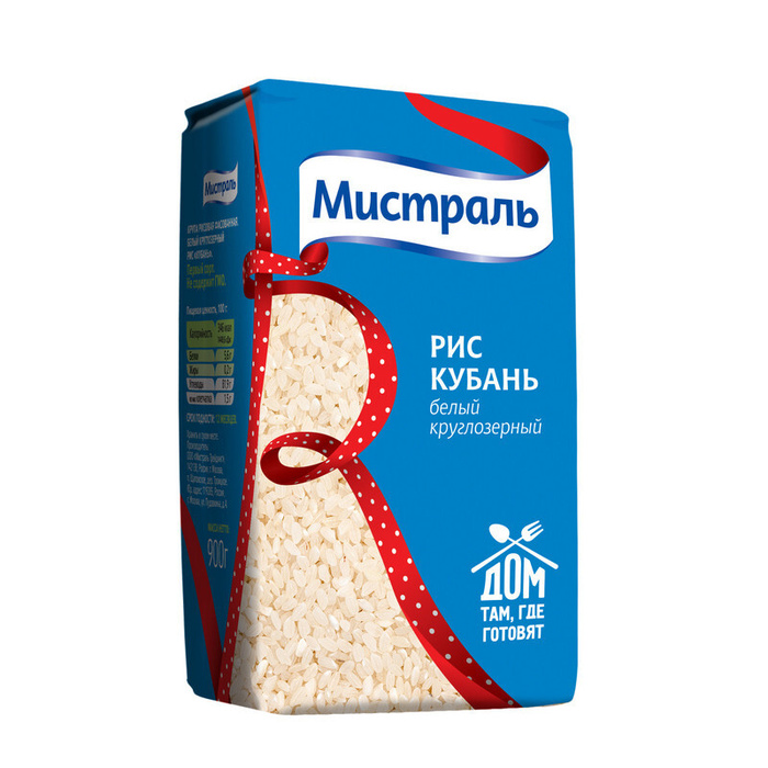 Крупа Рис МИСТРАЛЬ Кубань 900 грамм - купить с доставкой по выгодным ...