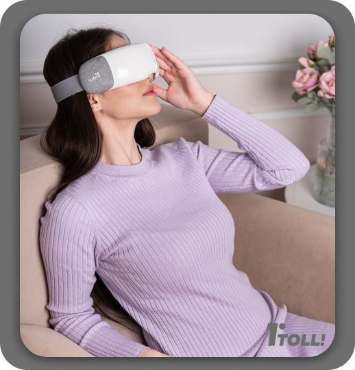 ПОЧУВСТВУЙТЕ МАГИЮ ГЛУБОКОГО МАССАЖА. Массажер TOLL! эффективно расслабит мышцы глаз, поможет справиться с головной болью.