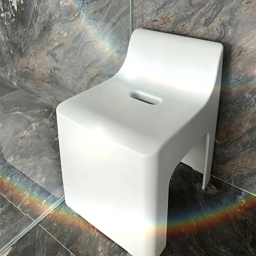 стул для ванной для пожилых, со спинкой, нескользящий пластиковый ...