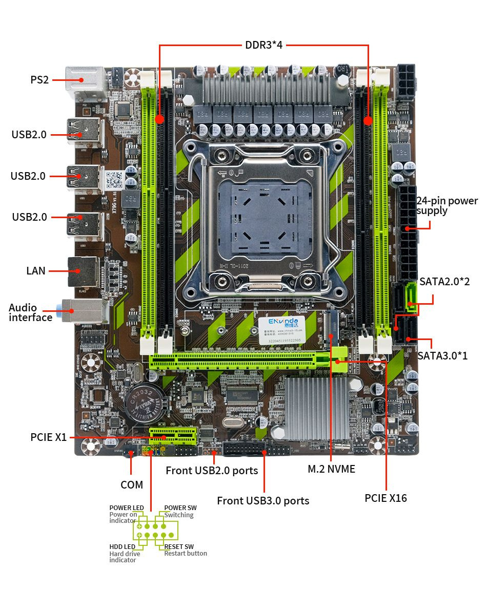 Материнская плата ENvinda материнская плата X79 купить по низкой цене с ...