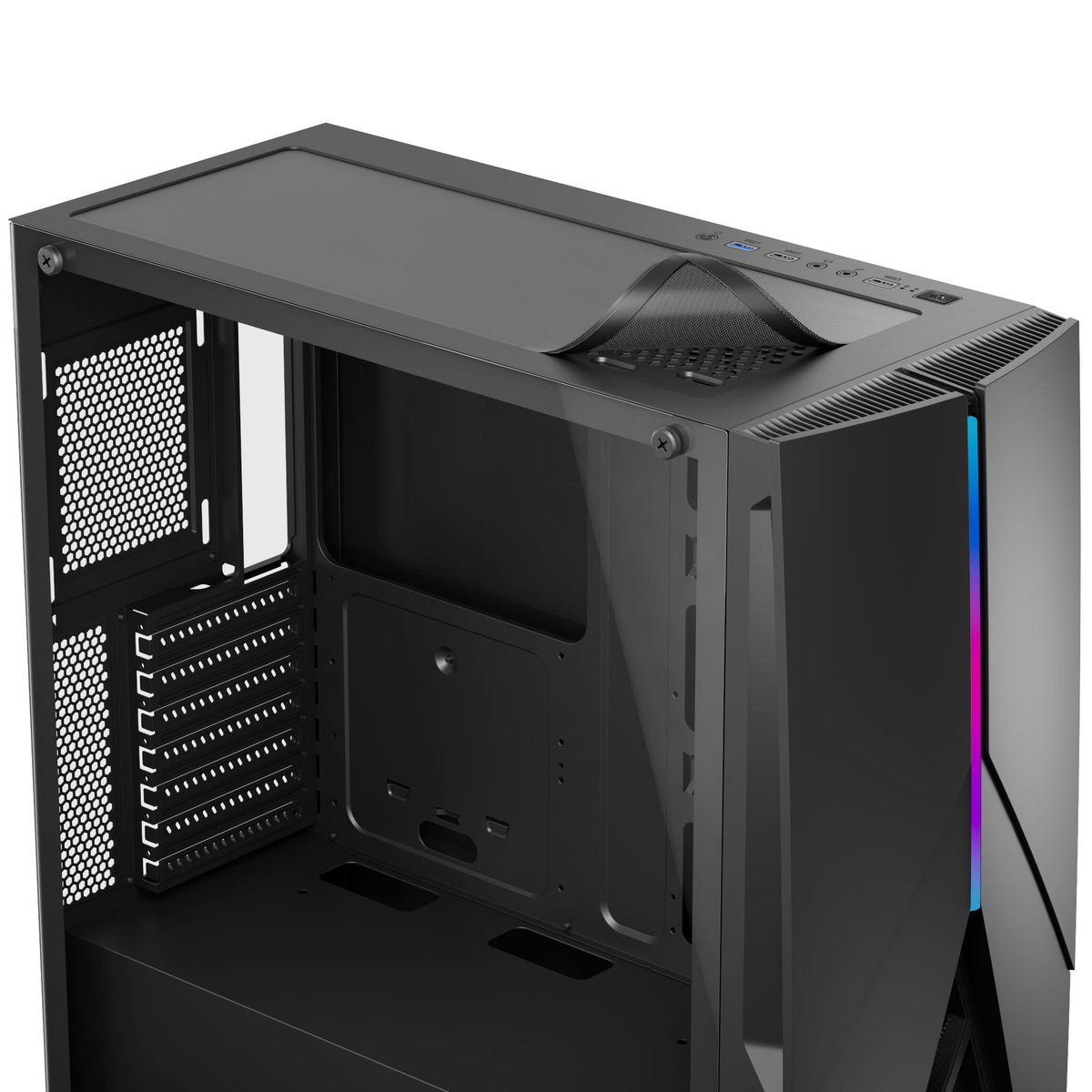 Корпус игровой Prime Box PREDATOR V9 Black NEW + закаленное стекло ...