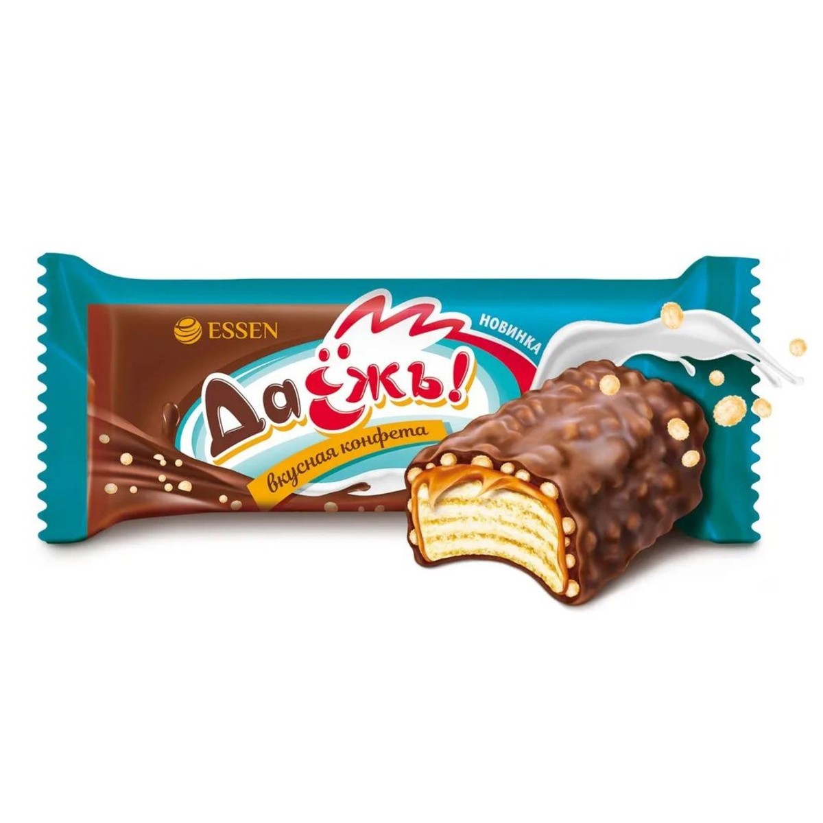 Конфеты "ДАЁЖЪ" Wafer Bar с карамелью, сливки и криспи, 20шт по 30г ...