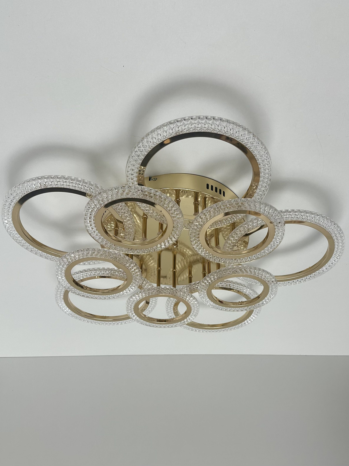 Люстра потолочная золотая с пультом для всех видов потолков, 180 Вт ...