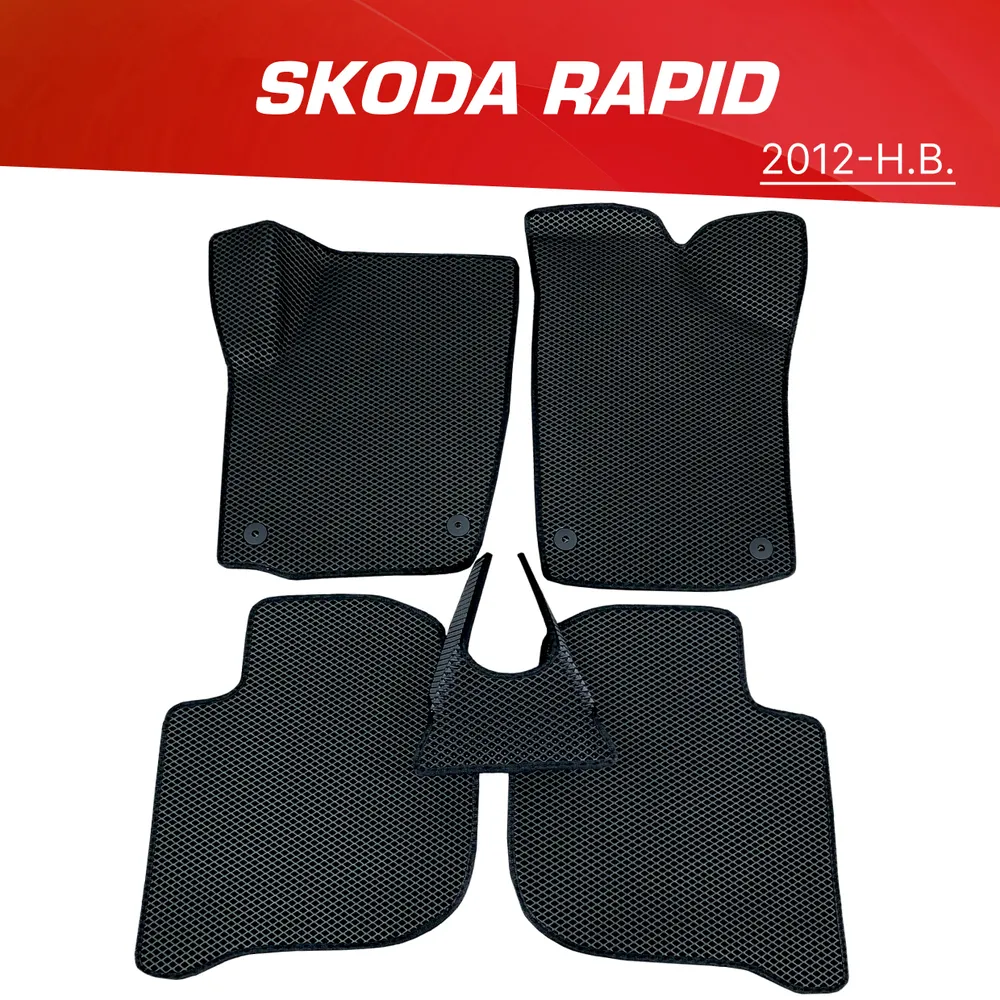 Коврики в салон автомобиля PS-Avto Skoda/Rapid/, цвет фиолетовый ...