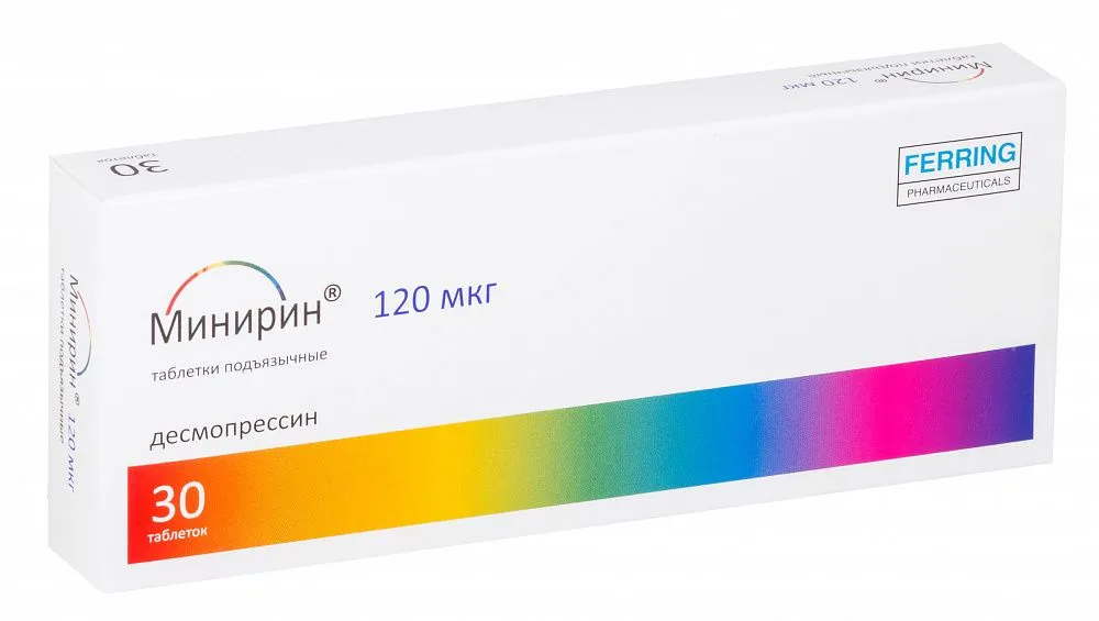 Минирин Мелт таблетки-лиофилизат 120мкг 30шт, 30 шт