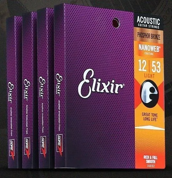 Струны для акустической гитары Elixir Nanoweb Extra Light 16052 (012-053), вариант, фото 2