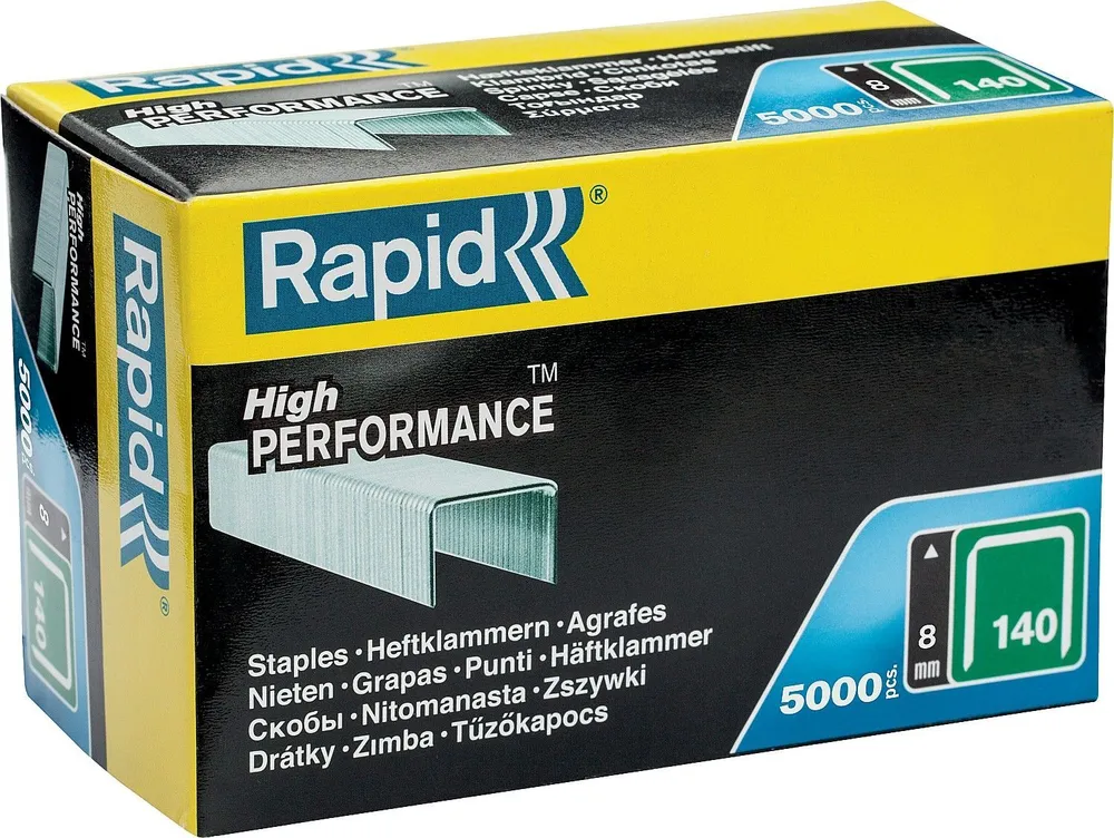 Супертвердые профессиональные скобы RAPID широкие тип 140 8 мм, 5000 шт(11908111), 5000 шт, фото 4