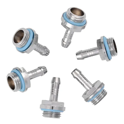 6 шт. фитинги для СВО ПК, коннекторы G1/4 с быстрым соединением TwoTouch, для трубок 7.5 мм