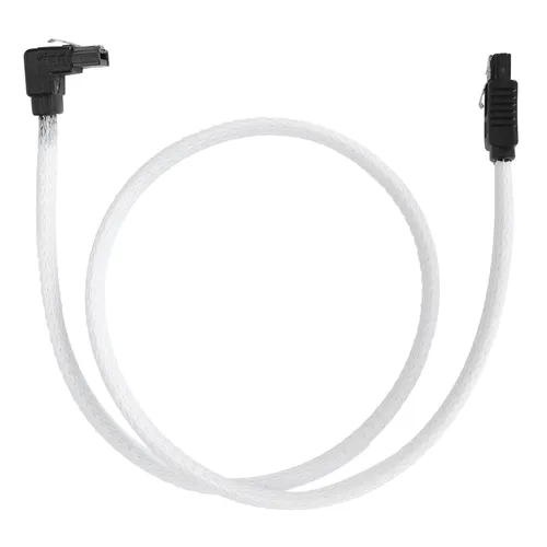 Кабель SATA 3.0, белый угловой, для SSD диска, высокоскоростной, 6 Гбит/с, 50 см, улучшенная передач