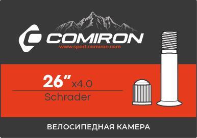 Камера для велосипеда бутиловая COMIRON 26X4.0 Schrader 104m 540g Камера для велосипеда бутиловая COMIRON 26X4.0 Schrader 104m 540g
