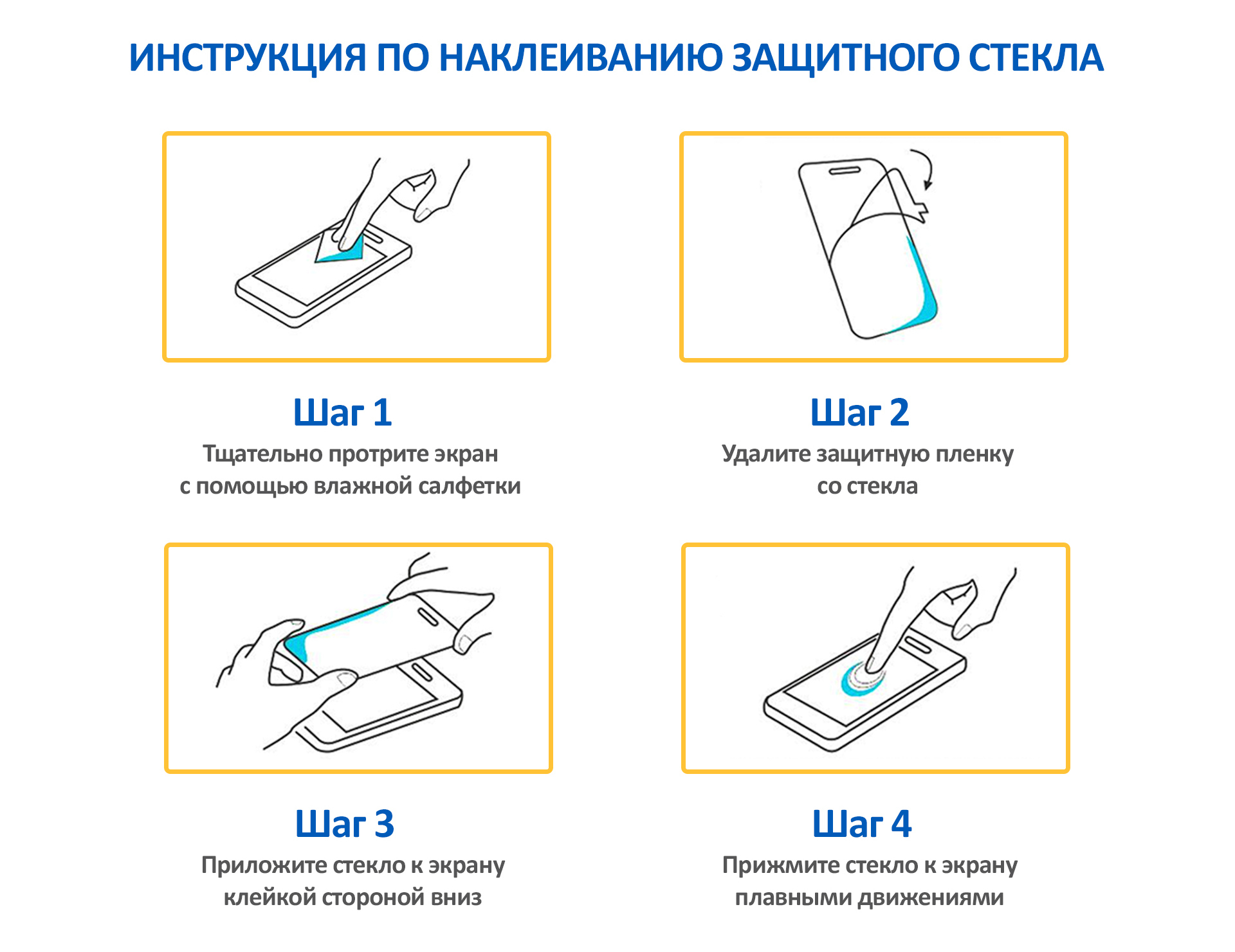 Инструкция по наклейке защитного стекла на смартфон в картинках