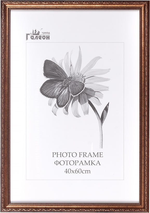 Фоторамка пластиковая 40 х 60 см, медный