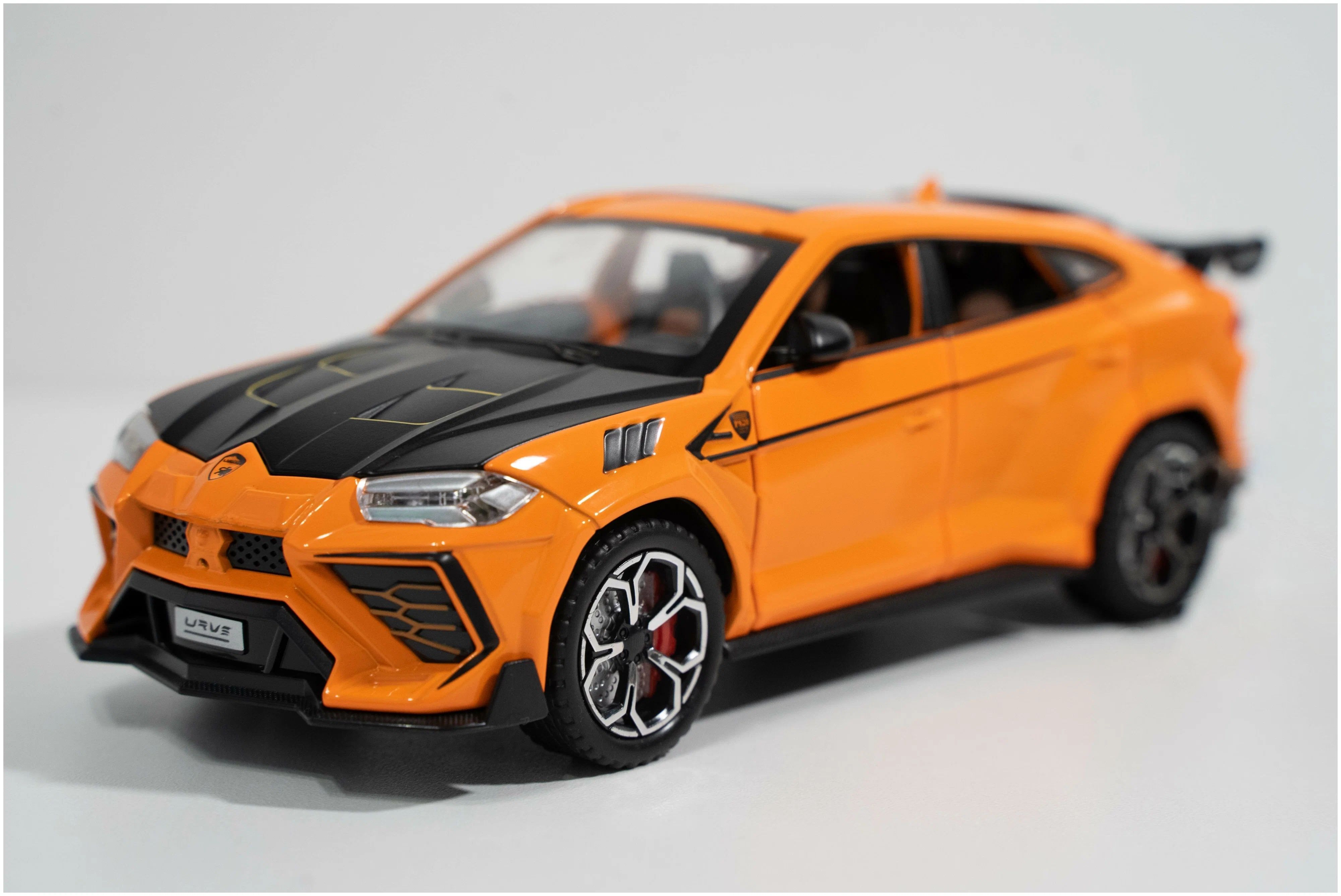 Металлическая машинка С ИМИТАЦИЕЙ ВЫХЛОПА модель Lamborghini Urus 21 см,  цвет желтый, Ламборгини Ламба с дымом и багажником, Коллекционная машинка  со световыми и звуковыми эффектами - купить с доставкой по выгодным ценам