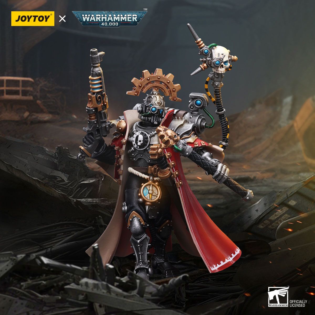 Подвижная фигурка JOYTOY Warhammer 40K Adeptus Mechanicus Skitarii