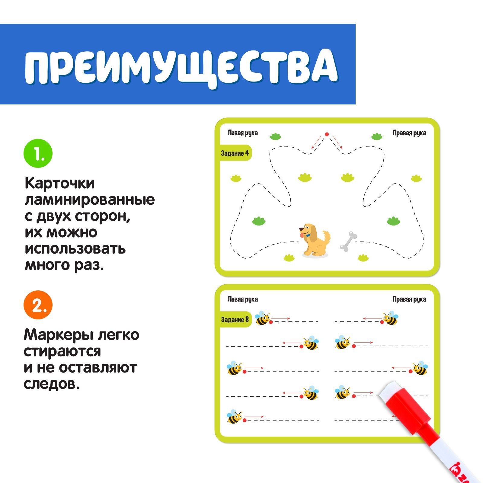 Обучающий набор IQ-ZABIAKA Межполушарное развитие для детей / пиши стирай  для малышей - купить с доставкой по выгодным ценам в интернет-магазине OZON  (281147749)