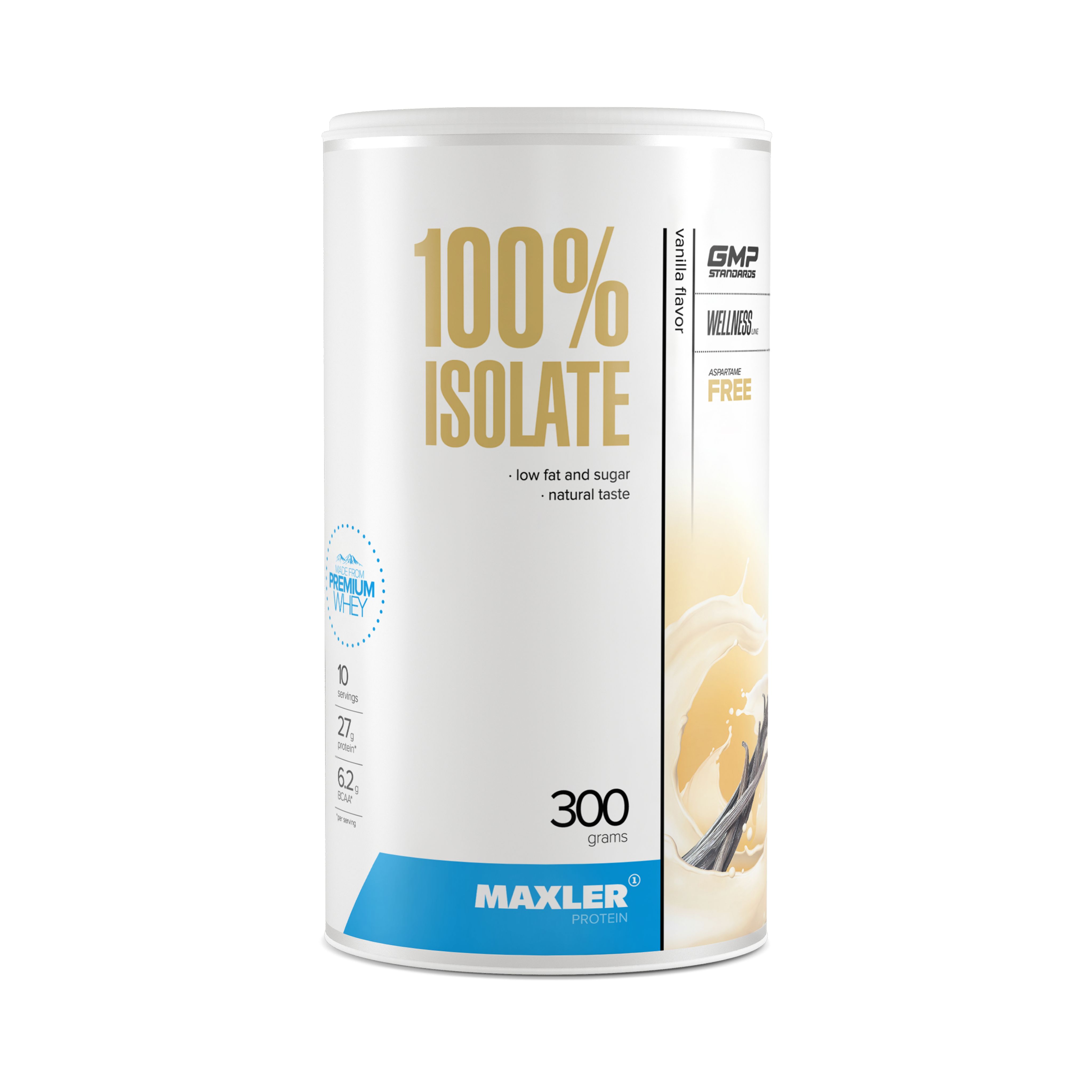 Протеин сывороточный изолят в порошке Maxler 100% Isolate 300г Ваниль