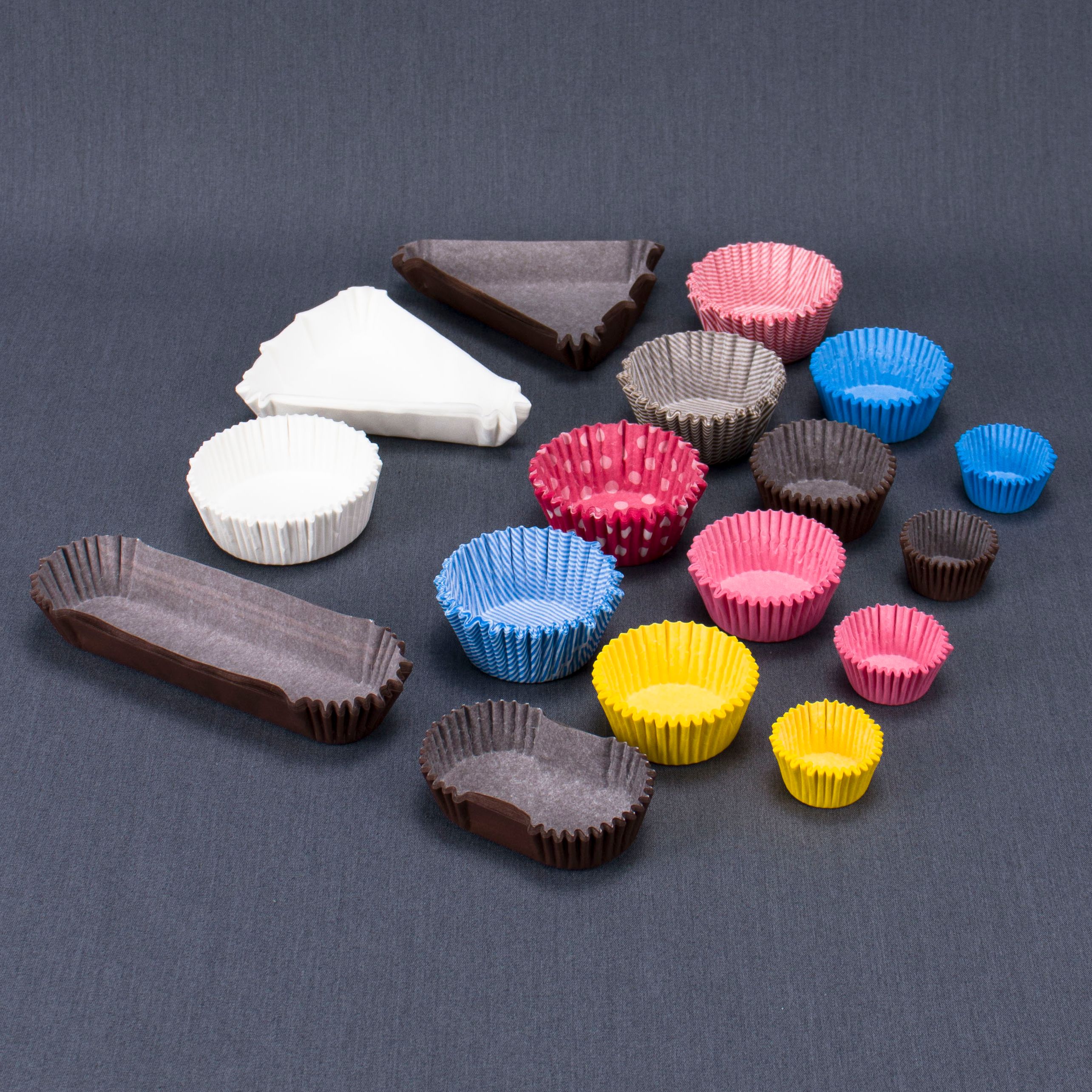 Тарталетки бумажные Эклер 250шт коричневые / Овальные одноразовые формы ...