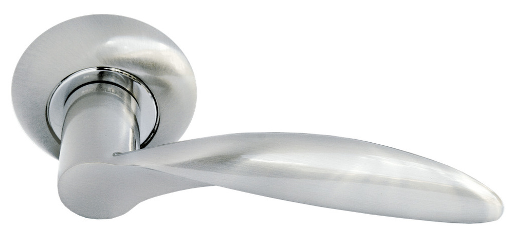 Ручка дверная Morelli MH-07 SN белый никель, комлект для межкомнатных дверей  #1