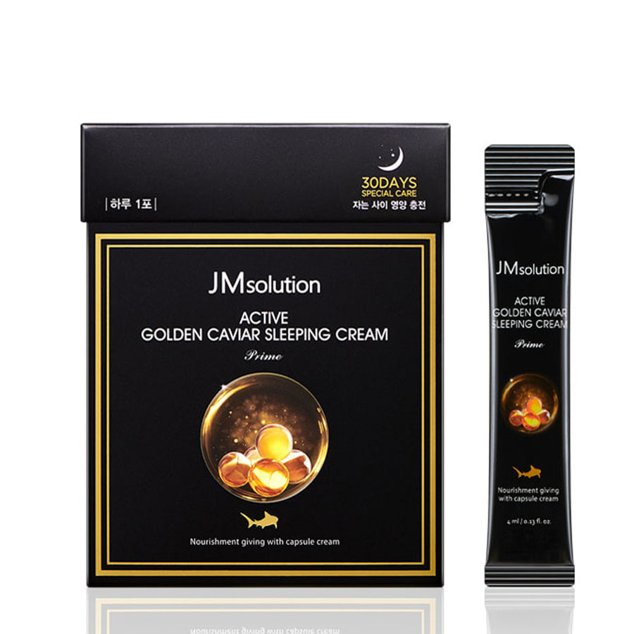 JMsolution Питательная ночная крем-маска с экстрактом икры и золотом ACTIVE GOLDEN CAVIAR SLEEPING CREAM, #1