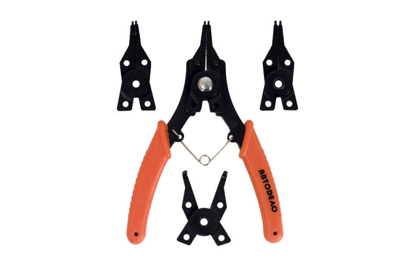 Щипцы для стопорных колец 160 мм., 4 насадки, блистер, (АвтоDело ...