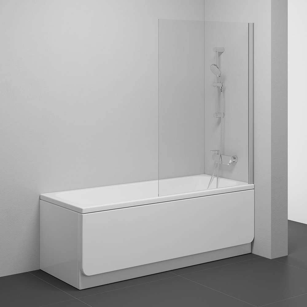 Шторка для ванны Ravak PVS1-80 профиль сатин, прозрачное стекло 79840U00Z1  #1