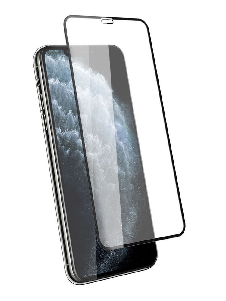 Защитное стекло на Iphone X/XS, Айфон X/XS (черный) - купить с ...
