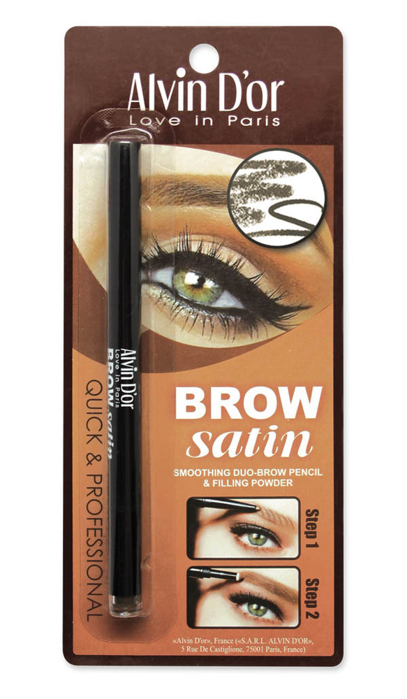 Alvin D'or, Карандаш для бровей (карандаш+пудра) Brow Satin 04 Blonde - купить с доставкой по выгодным ценам в интернет-магазине OZON (214995077)