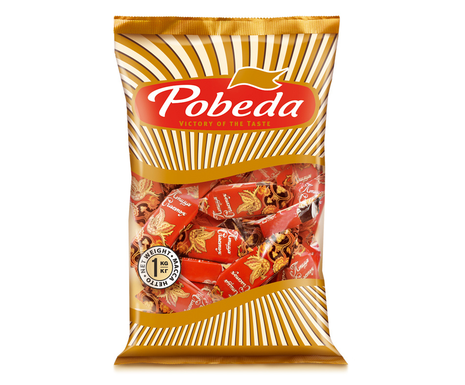 Конфеты Победа вкуса вафельные Птица счастья, с начинкой из тертого ...