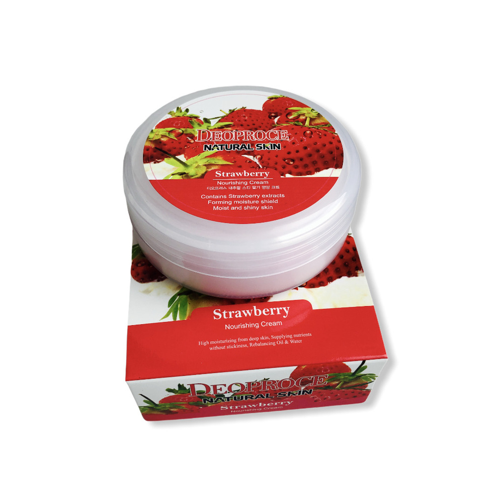 Deoproce Natural Skin Strawberry Nourishing Cream крем питательный с ...