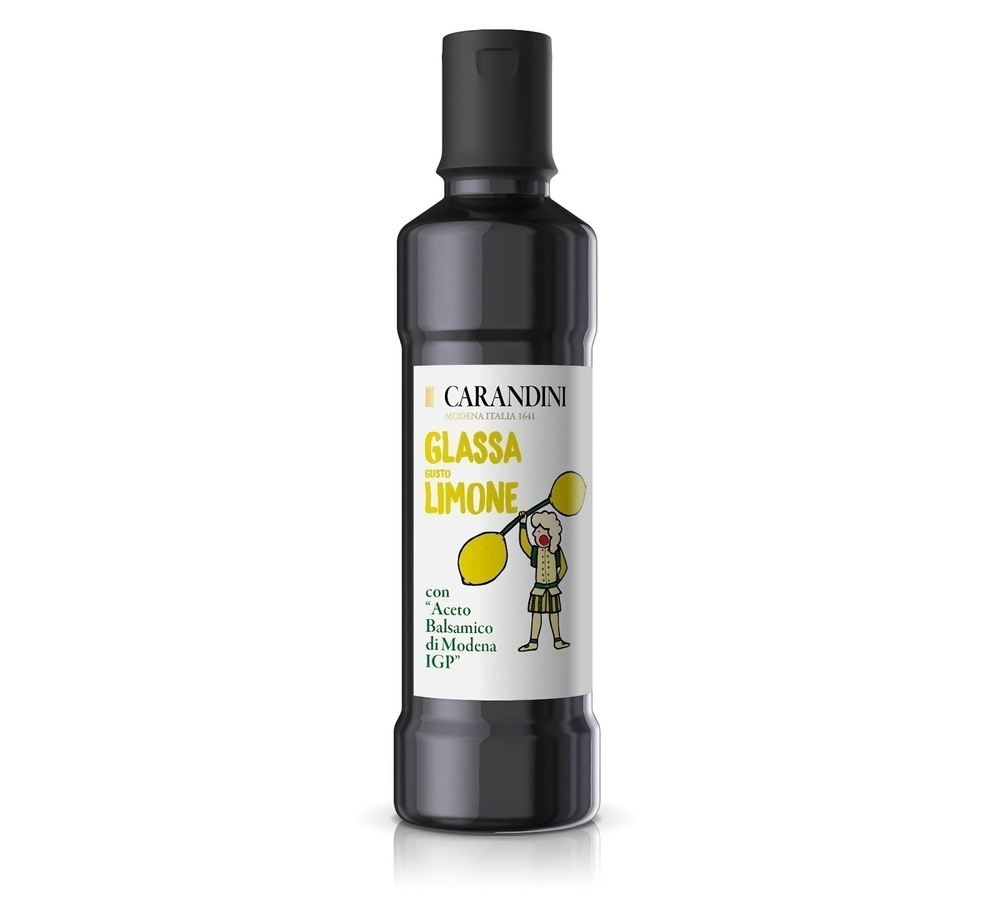 Соус-крем бальзамический CARANDINI GLASSA gusto LIMONE со вкусом лимона ...