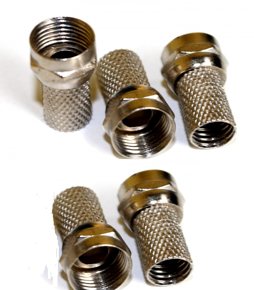 F-Разъем резьбовой для кабеля типа RG6, 5 шт - купить с доставкой по ...