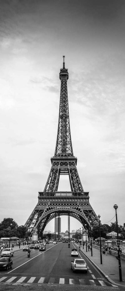 Самоклеящиеся фотообои "Эйфелева башня на закате", размер: 90x210 см ...