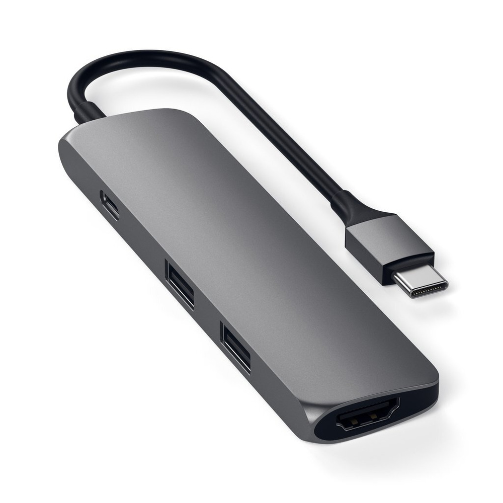 USB адаптер Satechi Slim Aluminum Type-C Multi-Port Adapter with Type-C .