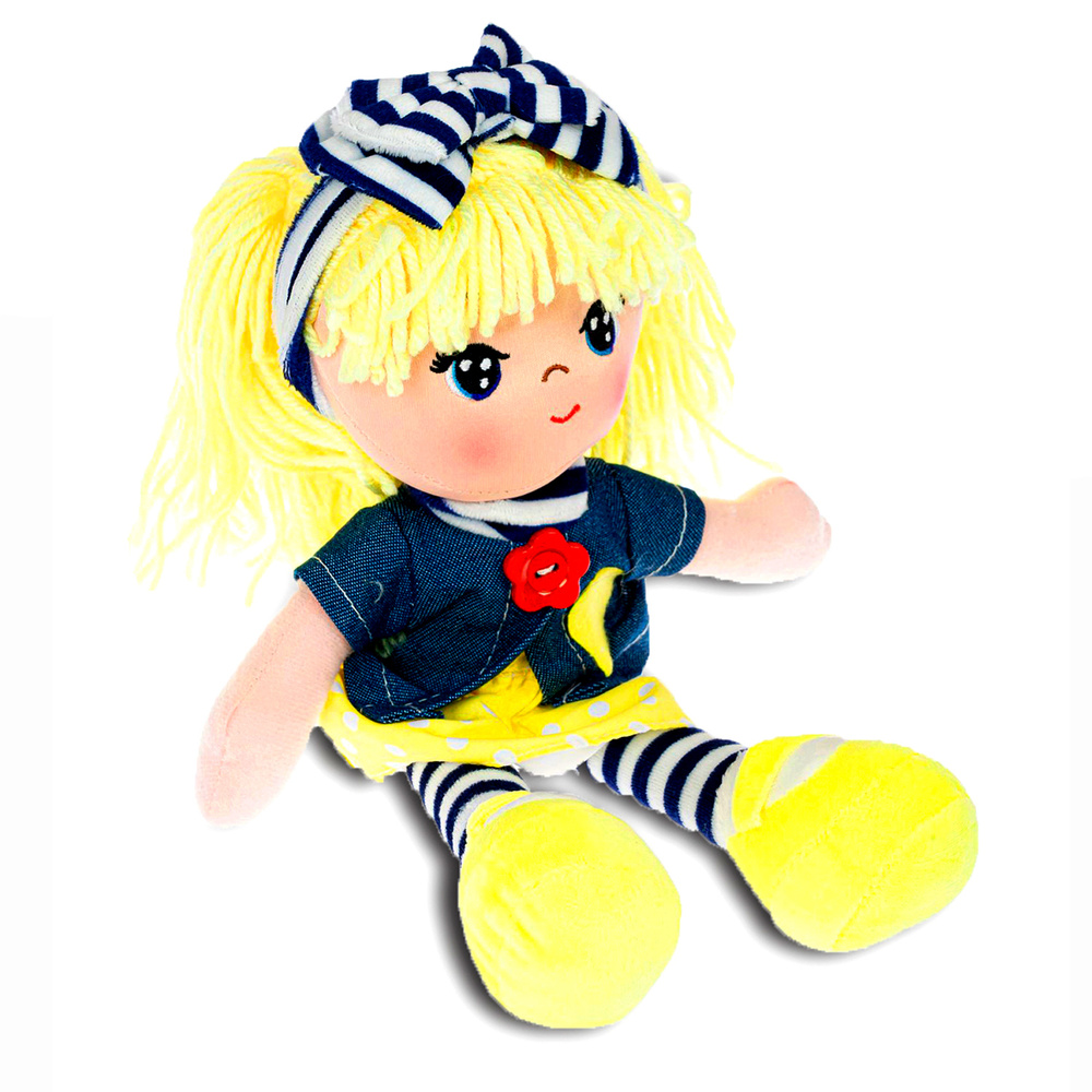 Мягкая кукла Oly, размер 26 см, РАС, Вика-жёлтые волосы #1
