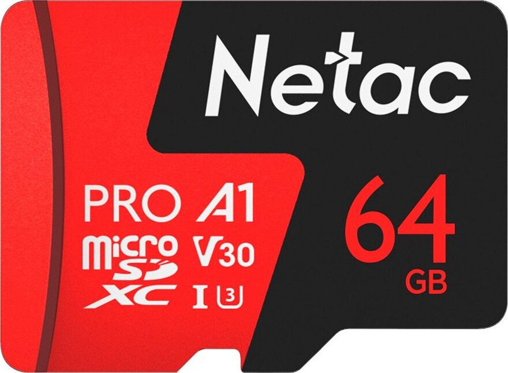 64 Гб Карта памяти Netac P500 Extreme Pro без SD адаптера (NT02P500PRO-064G-S), черный  #1