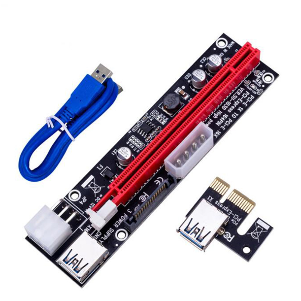 1 шт. VER103D 3в1 Power PCI-E Riser Card 60 см, кабель, совместимый с майнером  #1