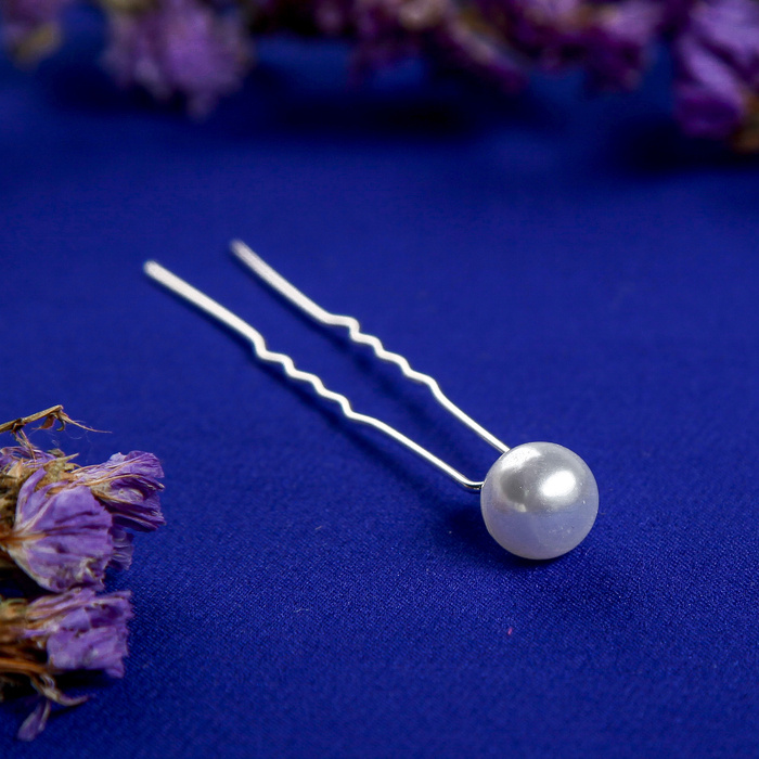Шпилька заколка для волос Жемчужина, белый - купить с доставкой по ...