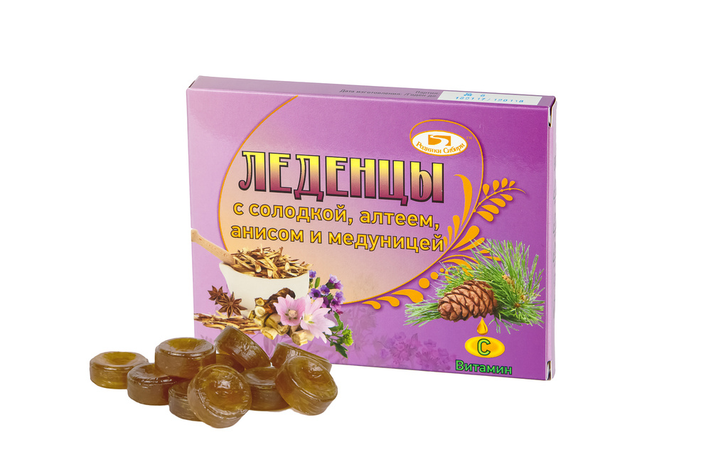 Леденцы от боли в горле, с солодкой, алтеем, медуницей кедровое масло с ...