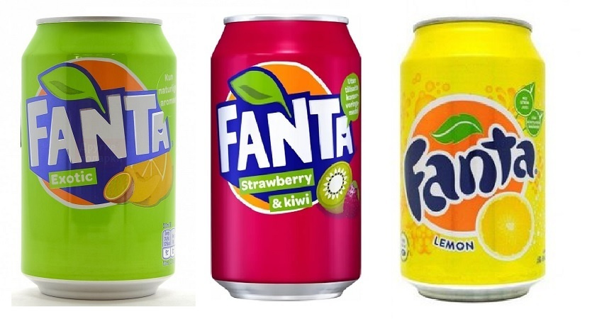 Газированный напиток Fanta Lemon, Strawberry Kiwi, Exotic / Лимонад Фанта Лимон, Клубника киви, Экзотик #1