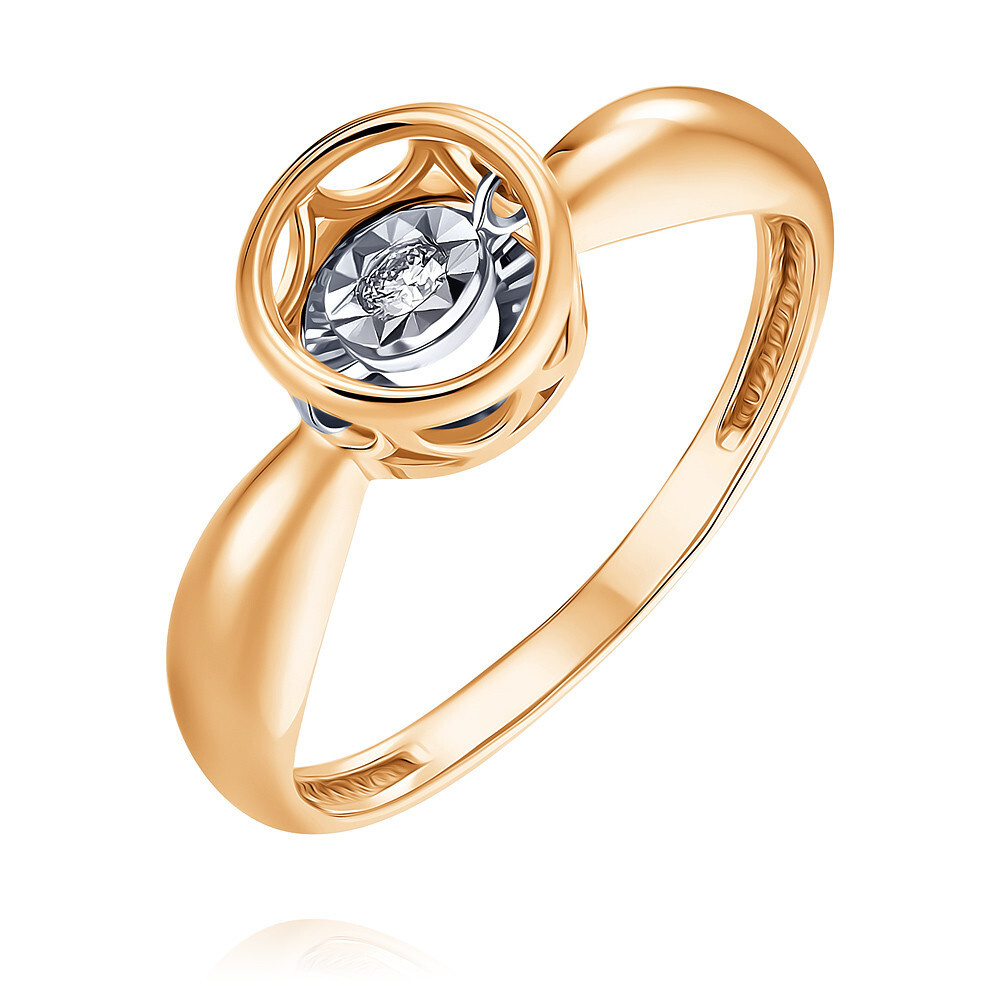 АДАМАС Золотое кольцо женское помолвочное с бриллиантом - купить с доставкой по выгодным ценам в интернет-магазине OZON (931075526)