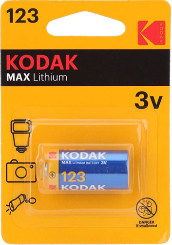 Батарейка KODAK CR123/1BL MAX Lithium #1